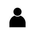 User profile avatar black solid icon Royalty Free Stock Photo