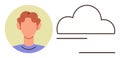 User Profile with Cloud Sync Concept for Digital Connectivity and Data Sharing Royalty Free Stock Photo