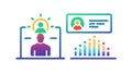 User profile and data analytics, symbolizing personalized insights, vector design Generative AI Royalty Free Stock Photo