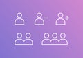 User Profile Group Set Icon Symbol. Add / Remove user. Royalty Free Stock Photo