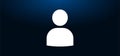 User profile icon crystal blue banner background Royalty Free Stock Photo