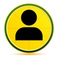 User profile icon lemon lime yellow round button illustration Royalty Free Stock Photo