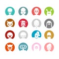 User profile icon set. Avatar forum symbol. Placeholder for social networks, forums