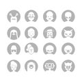 User profile icon set. Avatar forum symbol. Placeholder for social networks, forums