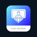 User, Profile, Id, Login Mobile App Button. Android and IOS Glyph Version