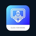 User, Profile, Id, Login Mobile App Button. Android and IOS Line Version