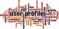 User profile word cloud Royalty Free Stock Photo