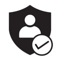 User protection icon vector for graphic design, logo, website, social media, mobile app, UI illustration