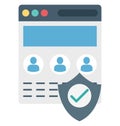 User protection, user interface, Isolated Vector icons that can be easily modified or edit Royalty Free Stock Photo