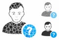 User question Composition Icon of Bumpy Items Royalty Free Stock Photo