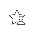 User rating star outline icon