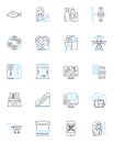 User reality linear icons set. Perception, Experience, Interaction, Empathy, Understanding, Sensory, Immersion line