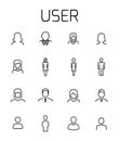 User related vector icon set.