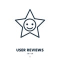 User Reviews Icon. Feedback, Ratings, Testimonials. Editable Stroke. Vector Icon