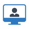 User screen vector glyph color icon