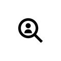 User search icon. Business sign