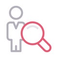 User search vector color line icon