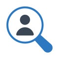 User search vector glyph color icon Royalty Free Stock Photo