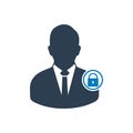 User security icon. Royalty Free Stock Photo