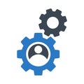 User setting glyph color flat vector icon Royalty Free Stock Photo