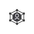 User social network vector icon