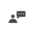 User speech bubble icon simple vector symbol Royalty Free Stock Photo