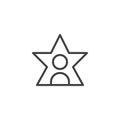 User star outline icon