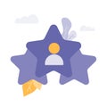 User star vector icon.