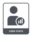 user stats icon in trendy design style. user stats icon isolated on white background. user stats vector icon simple and modern