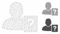 User Status Question Vector Mesh Network Model and Triangle Mosaic Icon Royalty Free Stock Photo