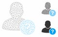 User Status Vector Mesh Carcass Model and Triangle Mosaic Icon Royalty Free Stock Photo