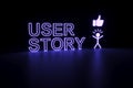 USER STORY neon concept self illumination background 3D