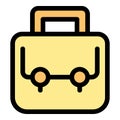 User suitcase icon vector flat Royalty Free Stock Photo