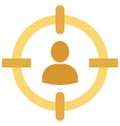 User Target Isolated Vector icon that can be easily edit or modified Royalty Free Stock Photo