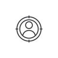 User Target outline icon