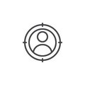 User Target outline icon