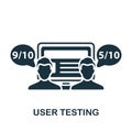 User Testing icon. Monochrome simple Web Design icon for templates, web design and infographics Royalty Free Stock Photo