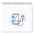 User testing line icon