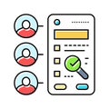 user testing ux ui design color icon vector illustration