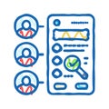 user testing ux ui design icon doodle illustration Royalty Free Stock Photo