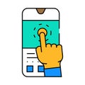 user testing ux ui design icon color illustration Royalty Free Stock Photo