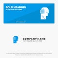 User, Think, Success, Business SOlid Icon Website Banner and Business Logo Template