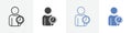 user time icon vector set use for web ui or app