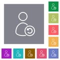 User undo outline square flat icons