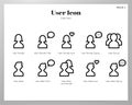 User icons Line pack Royalty Free Stock Photo