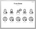 User icons Line pack Royalty Free Stock Photo