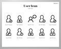 User icons Line pack Royalty Free Stock Photo