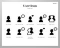 User icons Solid pack Royalty Free Stock Photo