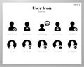 User icons Solid pack Royalty Free Stock Photo