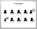 User icons Solid pack Royalty Free Stock Photo